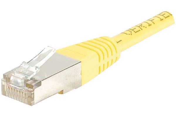 Cordon RJ45 catégorie 6 F/UTP jaune - 50 m