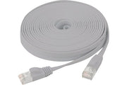 Cordon RJ45 plat catégorie 6 U/FTP snagless gris - 10 m