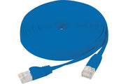 Cordon RJ45 plat catégorie 6 U/FTP snagless bleu - 7,5 m