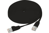Cordon RJ45 plat catégorie 6 U/FTP snagless noir - 3 m