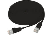 Cordon RJ45 plat catégorie 6 U/FTP snagless noir - 0,5 m