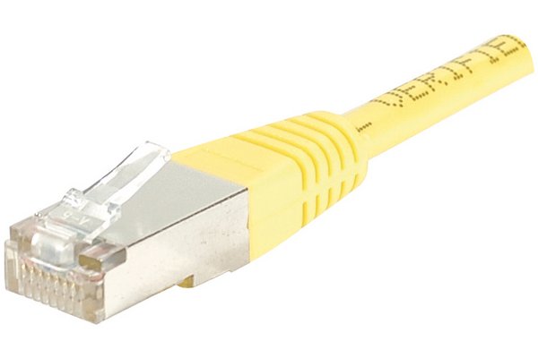 Cordon RJ45 CAT 5e F/UTP jaune - 0,7 m