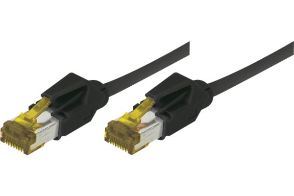 Cordon RJ45 sur câble catégorie 7 S/FTP LSOH snagless noir - 1,5 m