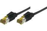 Cordon RJ45 sur câble catégorie 7 S/FTP LSOH snagless noir - 1,5 m