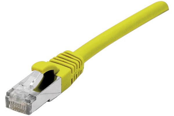 Cordon RJ45 catégorie 6A F/UTP LSOH snagless jaune - 7,5 m