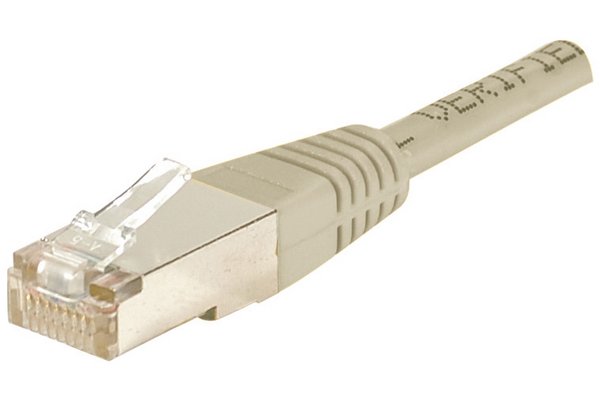 Cordon RJ45 catégorie 6 F/UTP gris CCA - 1 m