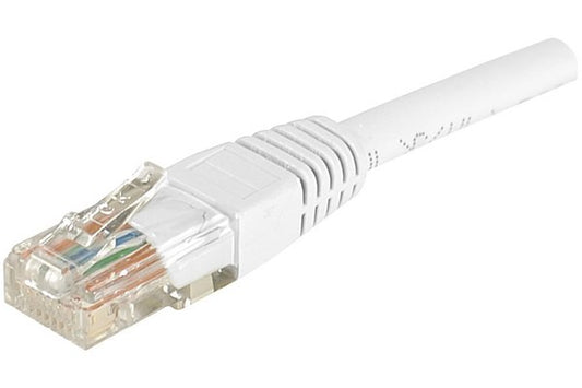 Cordon RJ45 catégorie 5e U/UTP blanc CCA - 0,15 m