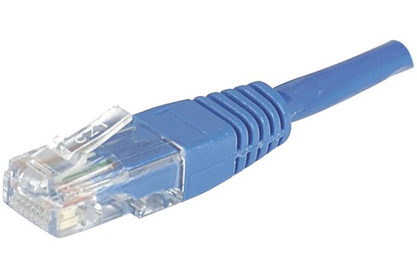 Cordon RJ45 catégorie 6 U/UTP bleu CCA - 2 m
