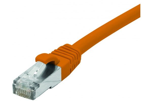 Cordon RJ45 catégorie 6A F/UTP LSOH snagless orange - 0,3 m
