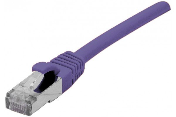Cordon RJ45 catégorie 6 F/UTP LSOH snagless violet - 0,3 m