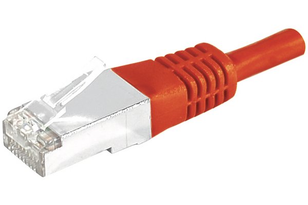 Cordon RJ45 catégorie 6 S/FTP rouge - 20 m