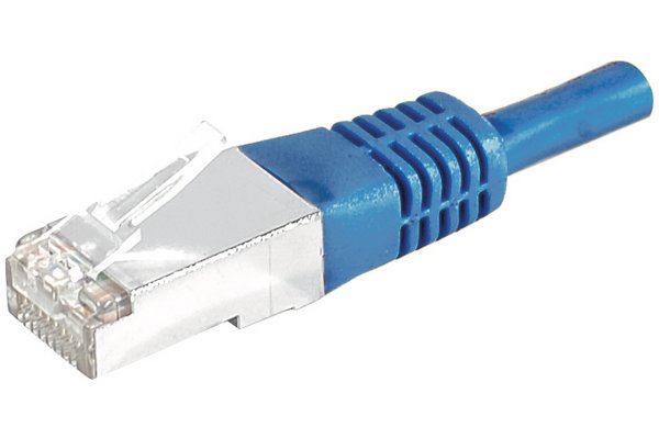 Cordon RJ45 catégorie 6A S/FTP bleu - 3 m