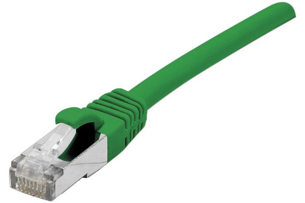Cordon RJ45 catégorie 6A S/FTP LSOH snagless vert - 3 m