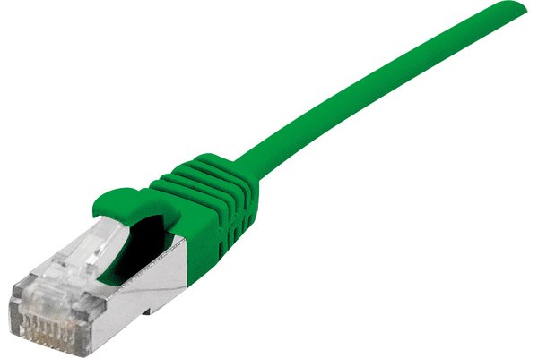 Cordon RJ45 catégorie 6A S/FTP LSOH Ultra Fin vert - 1 m