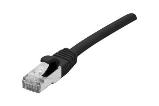 Cordon RJ45 certifié GRS CAT 6A S/FTP TPE snagless noir - 0,15 m