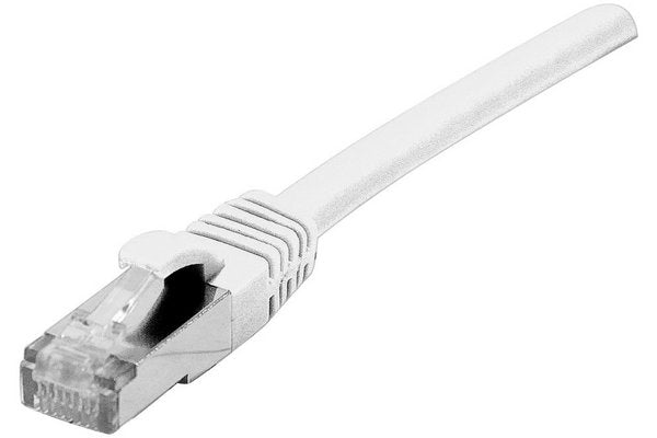 Cordon RJ45 CAT 6A S/FTP TPE écologique snagless blanc - 0,15 m