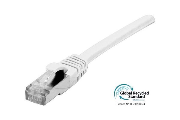 Cordon RJ45 certifié GRS CAT 6 F/UTP snagless blanc - 0,3 m