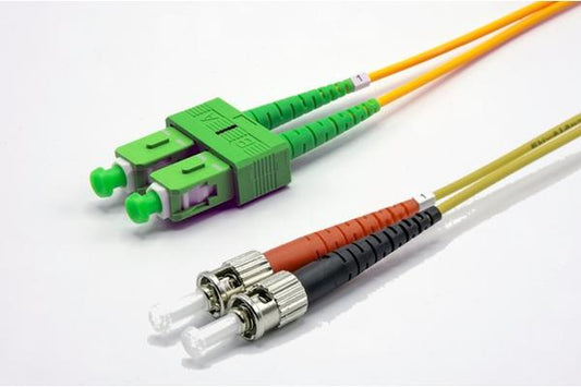 Jarretière zip 2,0mm OS2 G652D SC-APC/ST-UPC LSZH jaune 15m