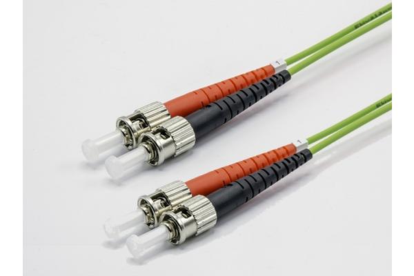Jarretière zip 2,0mm OM5 50/125 ST-UPC/ST-UPC LSZH lime 20m