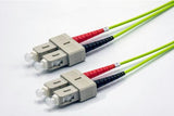 Jarretière zip 2,0mm OM5 50/125 SC-UPC/SC-UPC LSZH lime 20m