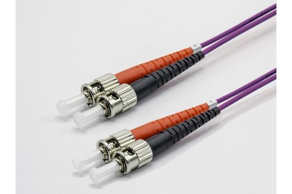 Jarretière zip 2,0mm OM4 50/125 ST-UPC/ST-UPC LSZH magenta 5m