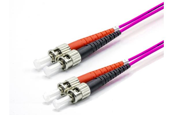 Jarretière zip 2,0mm OM4 50/125 ST-UPC/ST-UPC LSZH magenta 2m