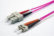 Jarretière zip 2,0mm OM4 50/125 SC-UPC/ST-UPC LSZH magenta 5m