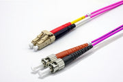 Jarretière zip 2,0mm OM4 50/125 LC-UPC/ST-UPC LSZH magenta 15m