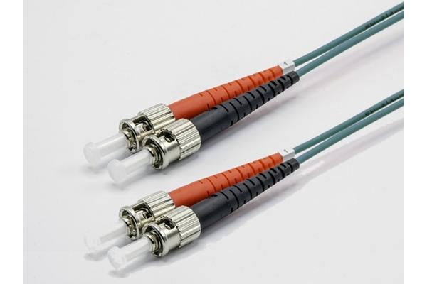Jarretière zip 2,0mm OM3 50/125 ST-UPC/ST-UPC LSZH aqua 20m