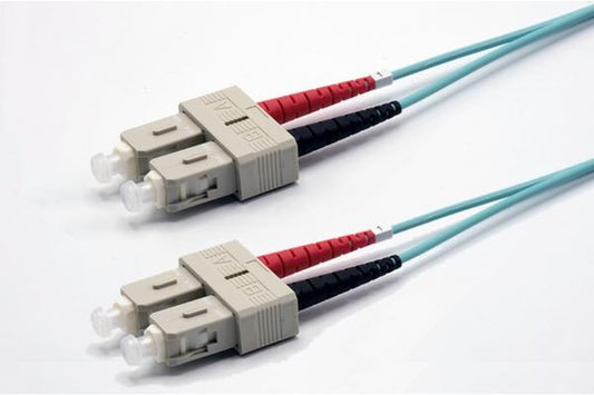 Jarretière zip 2,0mm OM3 50/125 SC-UPC/SC-UPC LSZH aqua 1m