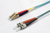 Jarretière zip 2,0mm OM3 50/125 LC-UPC/ST-UPC LSZH aqua 50m