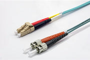 Jarretière zip 2,0mm OM3 50/125 LC-UPC/ST-UPC LSZH aqua 3m