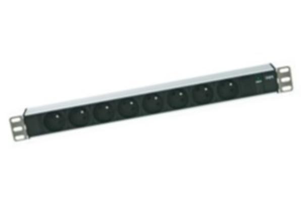 Bandeau 19", cordon 2 m, 6 prises