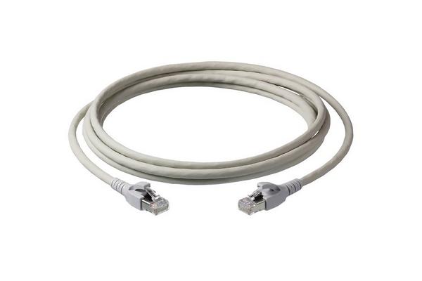 Cordon RJ45 S/FTP Cat6A LSZH Hardware, 1 m, gris