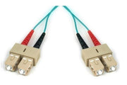 Jarretière opt. MM 50/125 OM3 SCUPC/SCUPC duplex zip, std, aqua, 2 m, duplexZipp