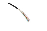 Câble int/ext multimode TB, 900 µm, serrée, armé de verre, LSZH, 6 FO, OM2, noir
