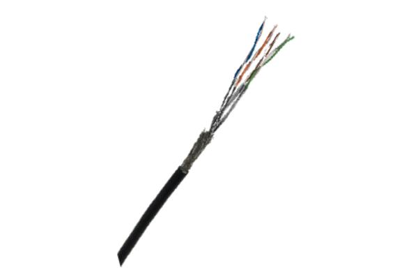 Câble S/FTP Cat7 LSZH IN/OUT AWG26 Eca, 4 paires, par 1000 m, noir