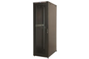 Baie économique 600x800 portes avant et arrière perforées, 4 montants, 12U, noir