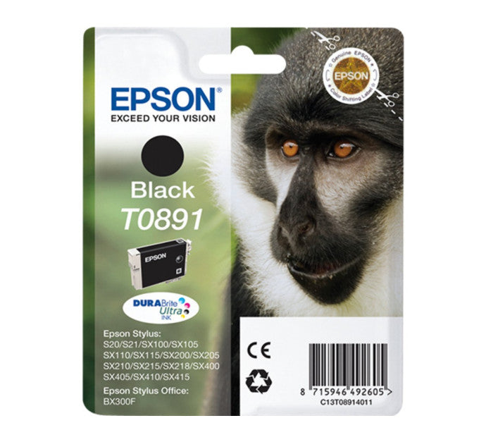 Cartouche EPSON C13T08914011 Série SINGE - Noir