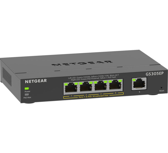 NETGEAR GS305EP Switch manageable 5 ports Gigabit PoE+ 63W