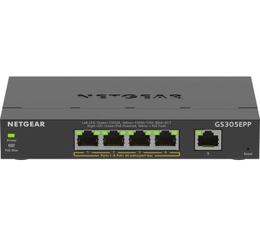 NETGEAR GS305EPP Switch manageable 5p Gigabit PoE+ 120W