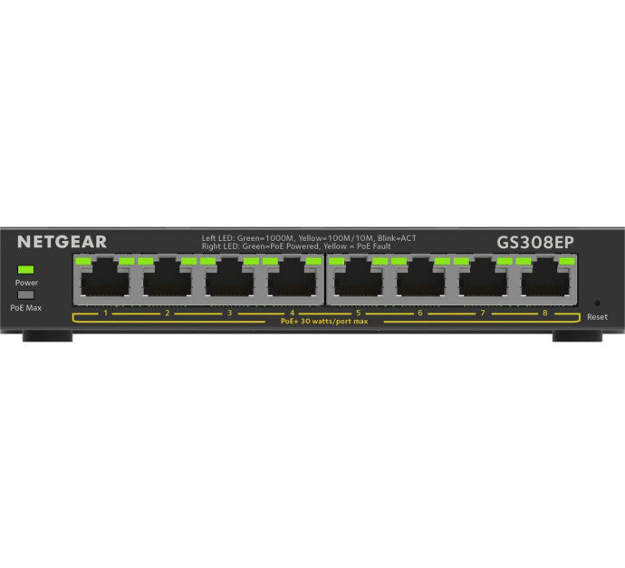 NETGEAR GS308EP Switch manageable 8 ports Gigabit PoE+ 62W