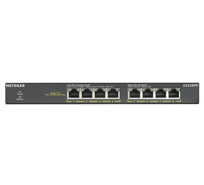 NETGEAR GS308PP Switch non manageable 8 ports Giga PoE+  83W