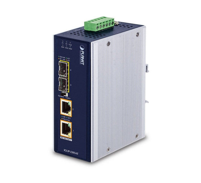 PLANET IGUP-2205AT convertisseur de support réseau 1000 Mbit/s Multimode, Monomode Bleu
