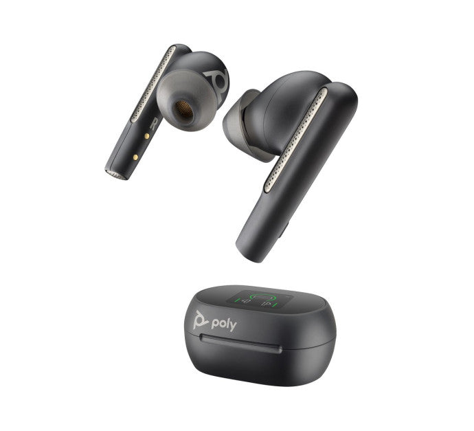 HP Poly Voyager Free 60+ UC M Carbon Black Earbuds +BT700 USB-C Adapter +Touchscreen Charge Case Casque Sans fil Ecouteurs Appels/Musique USB Type-C Bluetooth