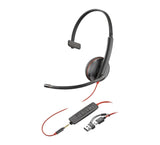 POLY Blackwire C3215 casque USB-C/A+Jack -1 écouteur
