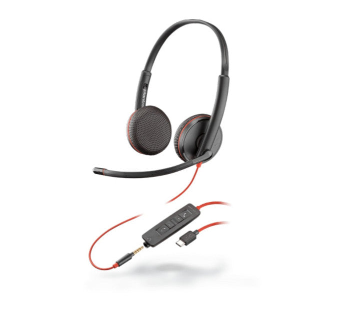 HP Poly Blackwire C3225 Stereo USB-C Headset Avec fil A la main Bureau/Centre d'appels USB Type-A Noir