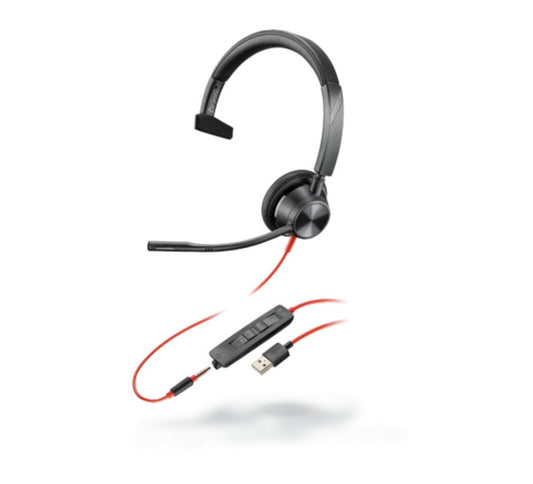POLY Blackwire BW3315-M casque USB-C/A + Jack - 1 écouteur
