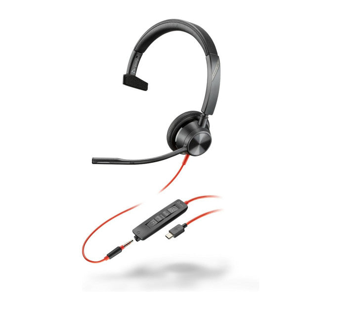 POLY Blackwire 3315 casque USB-C + Jack - 1 écouteur