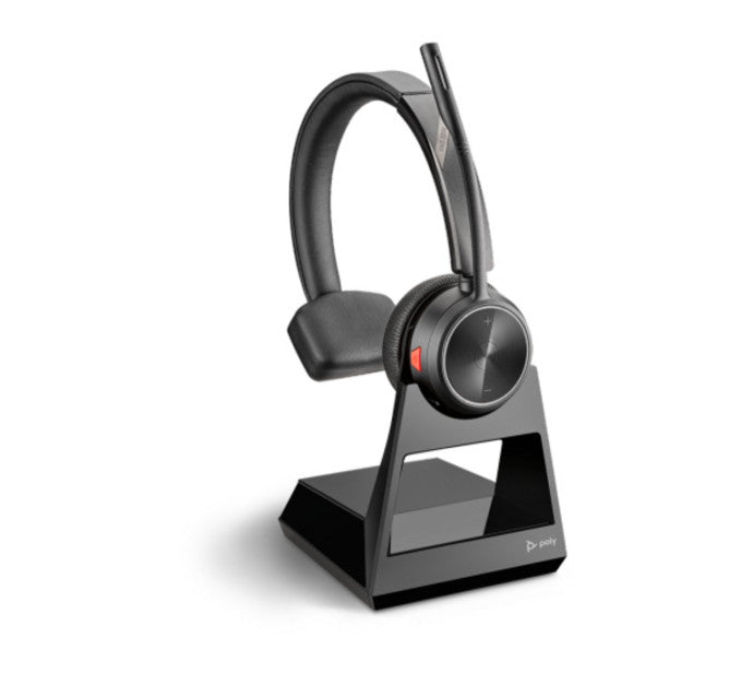 HP Poly Savi 7210 Office DECT 1880-1900 MHz Single Ear Headset Avec fil Arceau Appels/Musique Socle de chargement Noir